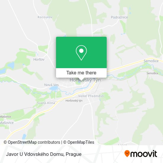Javor U Vdovského Domu map