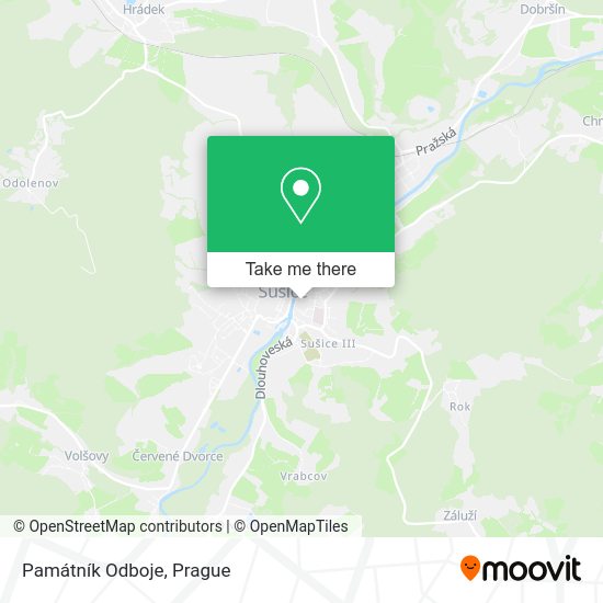 Památník Odboje map