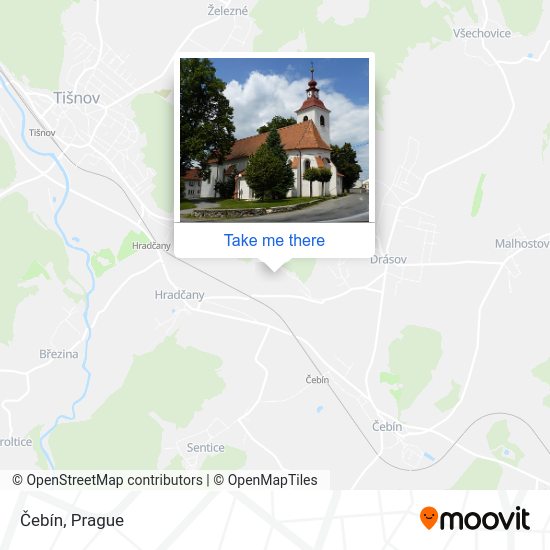 Карта Čebín
