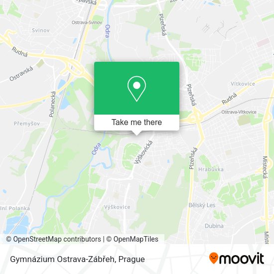 Gymnázium Ostrava-Zábřeh map