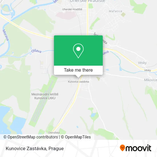 Карта Kunovice Zastávka