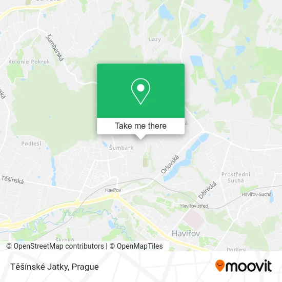 Карта Těšínské Jatky