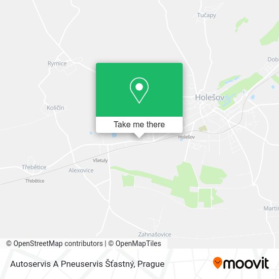 Autoservis A Pneuservis Šťastný map