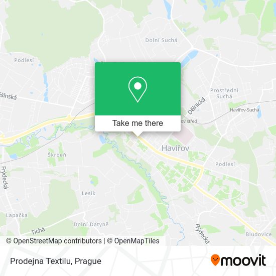 Карта Prodejna Textilu