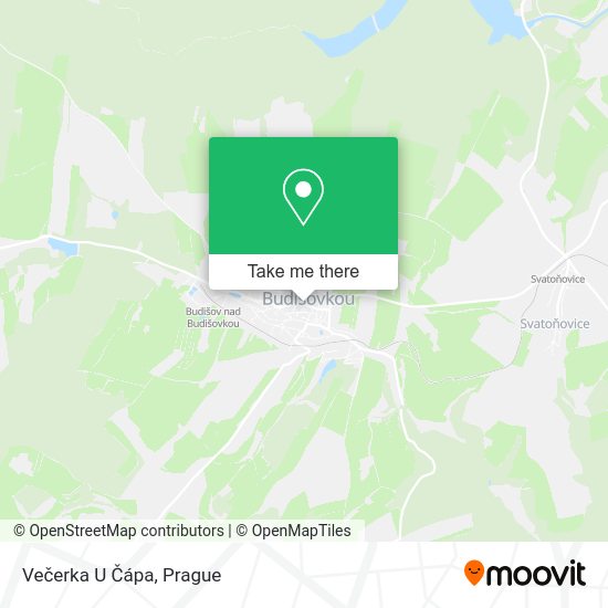 Večerka U Čápa map