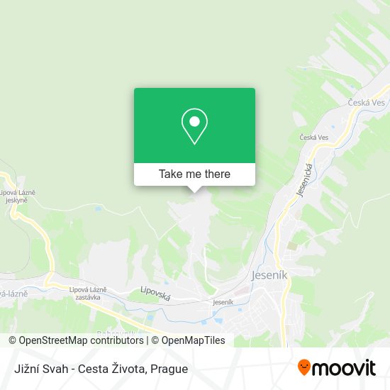Jižní Svah - Cesta Života map