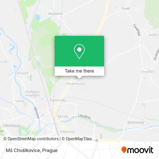 Mš Chválkovice map