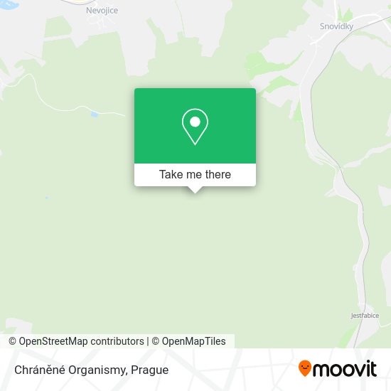 Chráněné Organismy map