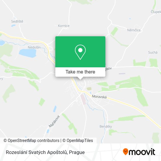 Rozeslání Svatých Apoštolů map