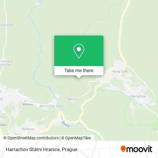 Карта Harrachov Státní Hranice