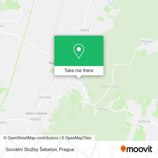 Sociální Služby Šebetov map