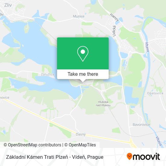 Základní Kámen Trati Plzeň - Vídeň map
