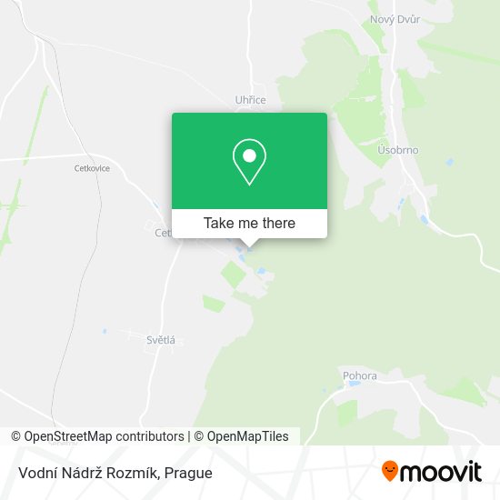 Vodní Nádrž Rozmík map