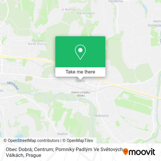 Obec Dobrá; Centrum; Pomníky Padlým Ve Světových Válkách map