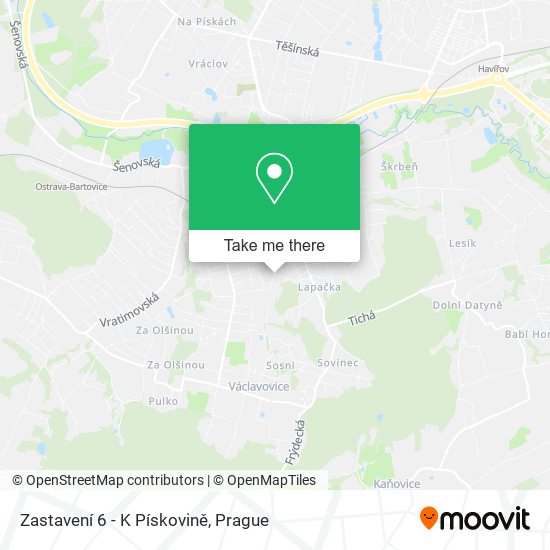 Zastavení 6 - K Pískovině map