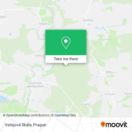 Veřejová Skála map