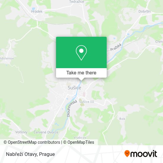 Nabřeží Otavy map