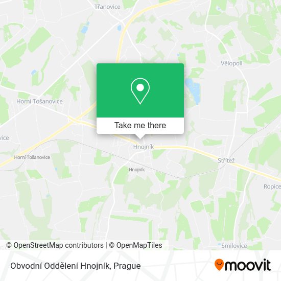 Obvodní Oddělení Hnojník map
