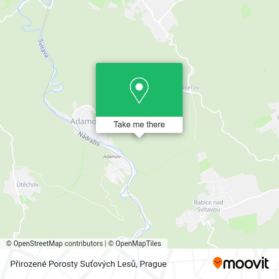 Přirozené Porosty Suťových Lesů map