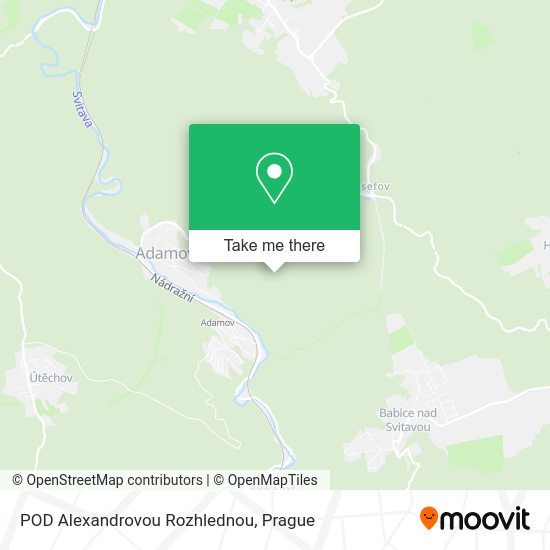 POD Alexandrovou Rozhlednou map