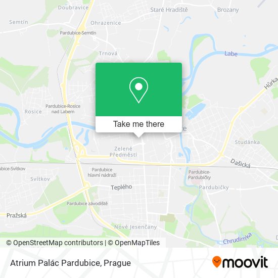 Atrium Palác Pardubice map