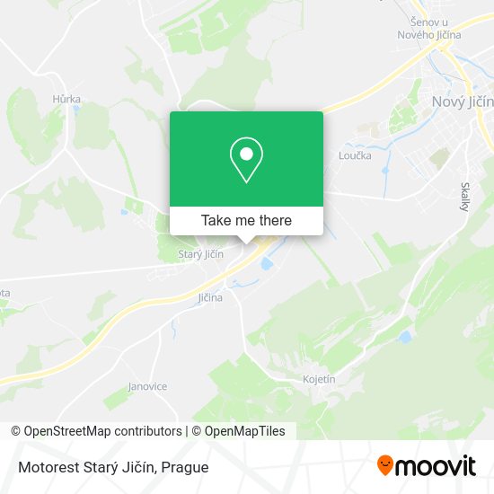 Motorest Starý Jičín map