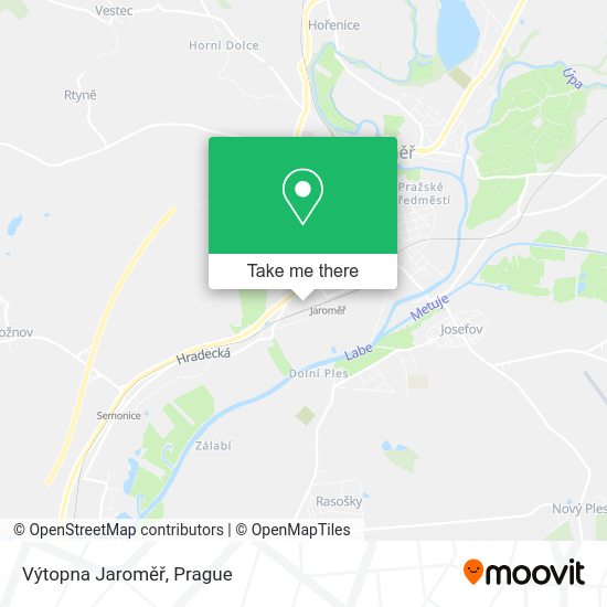 Výtopna Jaroměř map