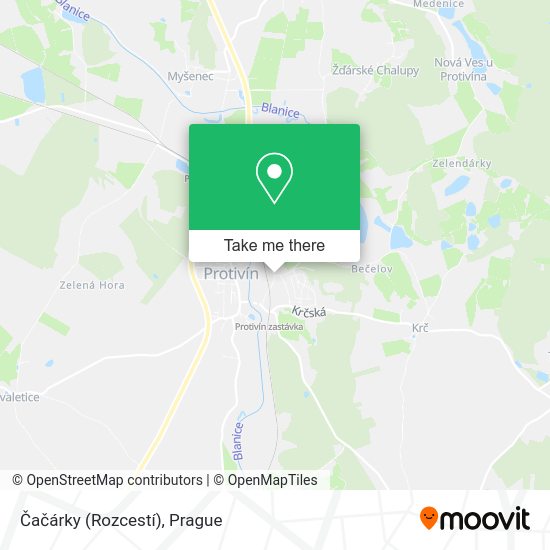 Čačárky (Rozcestí) map
