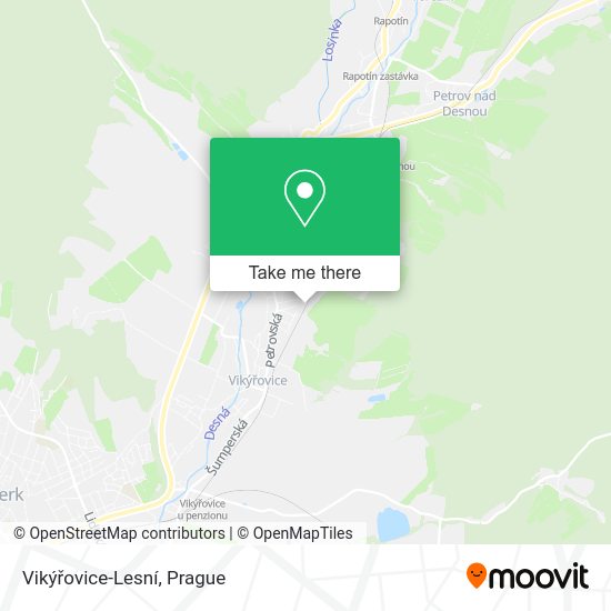 Vikýřovice-Lesní map