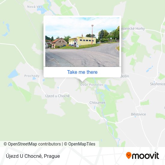 Újezd U Chocně map