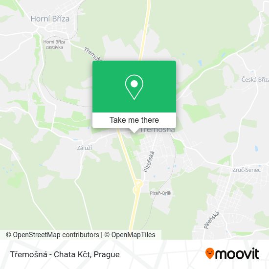 Třemošná - Chata Kčt map