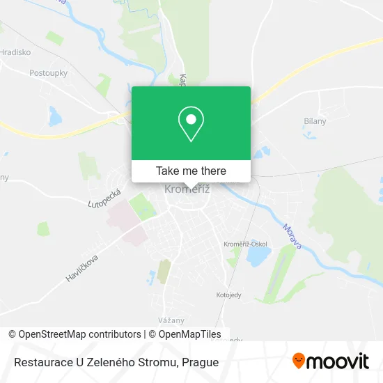 Карта Restaurace U Zeleného Stromu