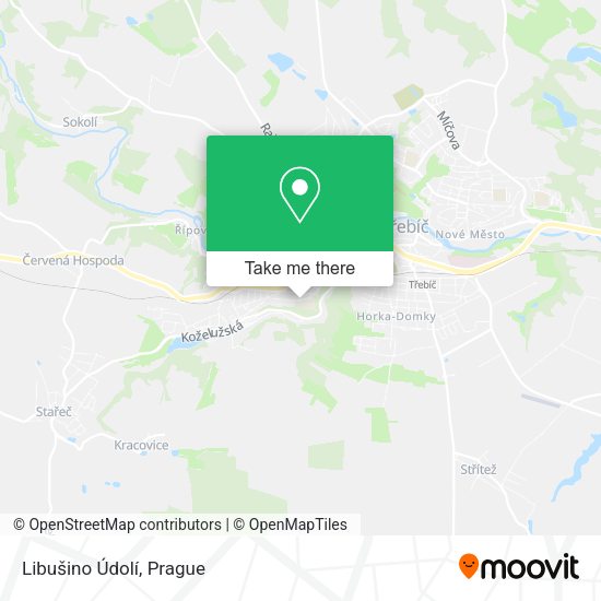 Libušino Údolí map