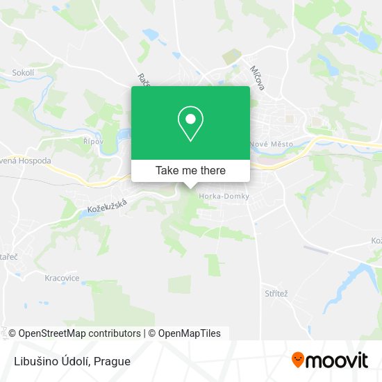 Libušino Údolí map
