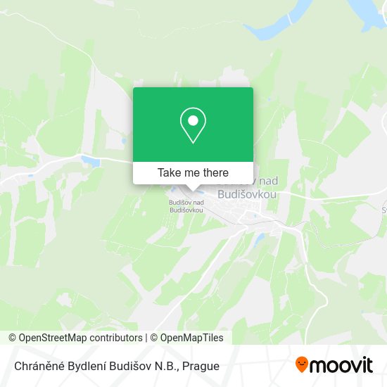 Chráněné Bydlení Budišov N.B. map