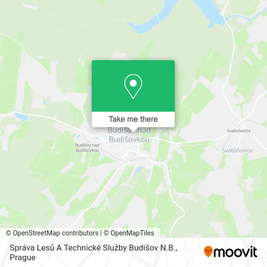 Карта Správa Lesů A Technické Služby Budišov N.B.