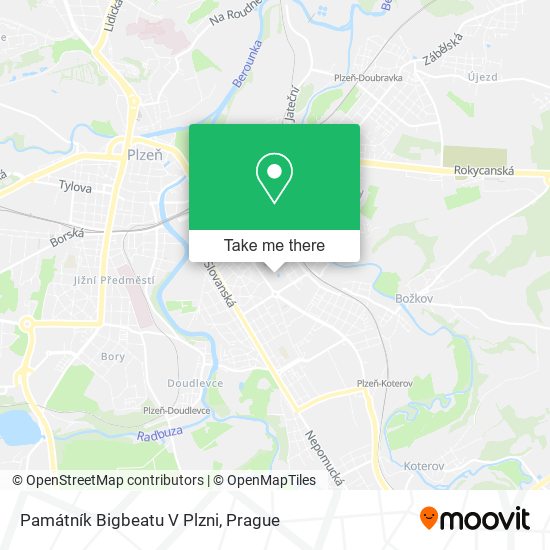 Památník Bigbeatu V Plzni map