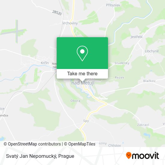 Svatý Jan Nepomucký map
