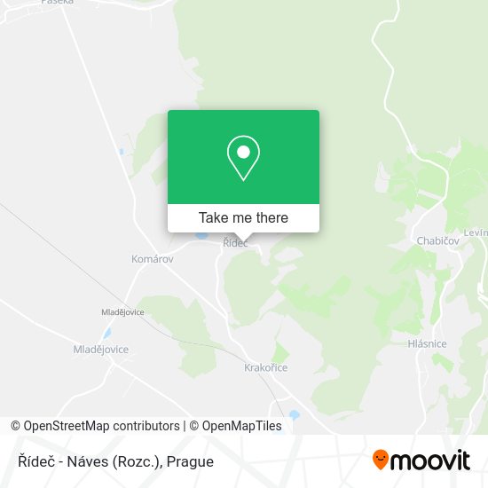 Řídeč - Náves (Rozc.) map