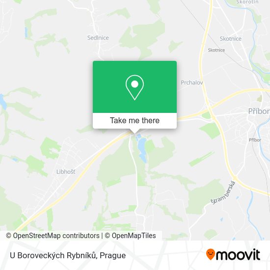 U Boroveckých Rybníků map