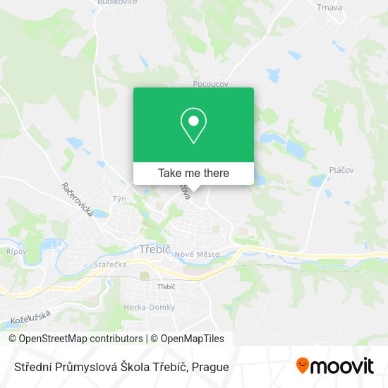 Střední Průmyslová Škola Třebíč map