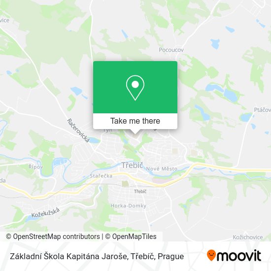Základní Škola Kapitána Jaroše, Třebíč map