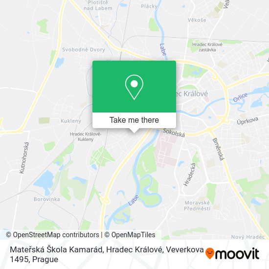 Mateřská Škola Kamarád, Hradec Králové, Veverkova 1495 map