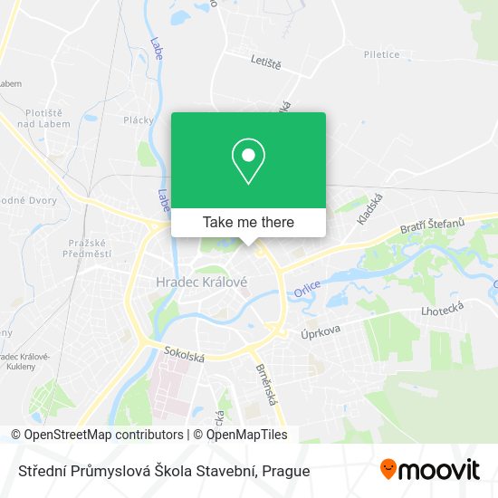 Střední Průmyslová Škola Stavební map