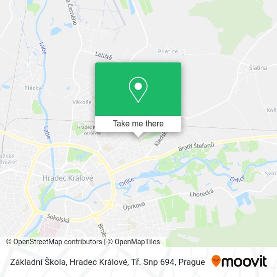 Základní Škola, Hradec Králové, Tř. Snp 694 map