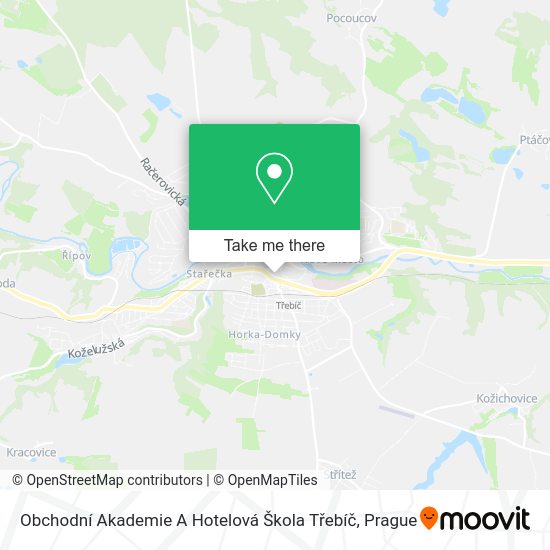Obchodní Akademie A Hotelová Škola Třebíč map