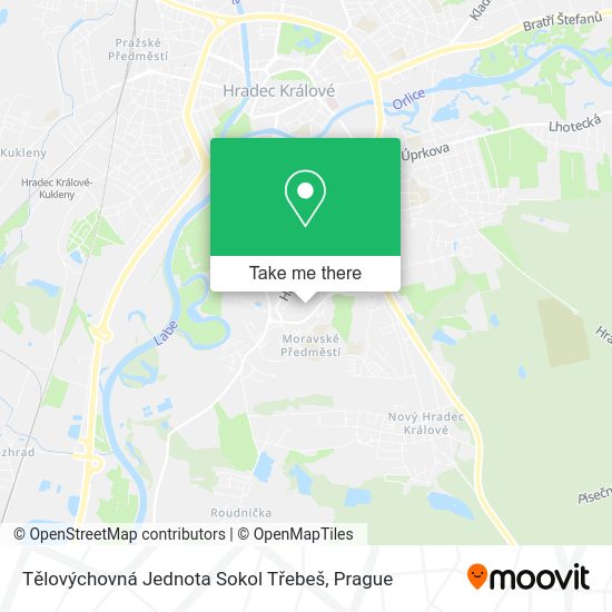 Tělovýchovná Jednota Sokol Třebeš map