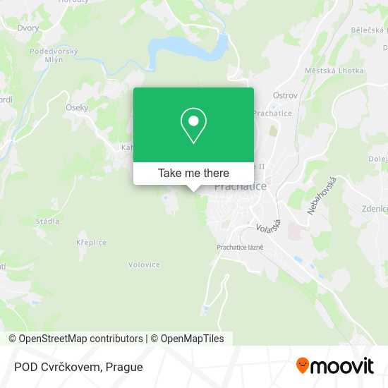 POD Cvrčkovem map