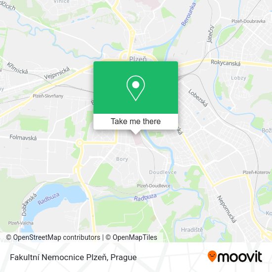 Fakultní Nemocnice Plzeň map