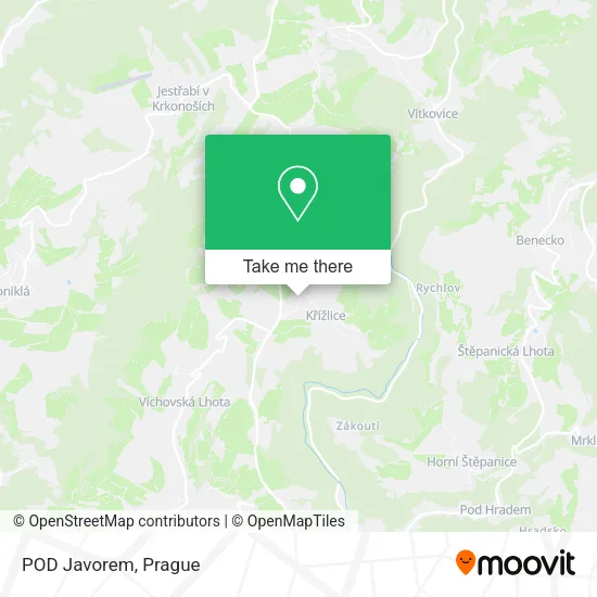 Карта POD Javorem